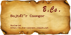 Bojtár Csongor névjegykártya