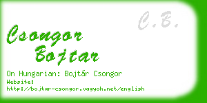 csongor bojtar business card