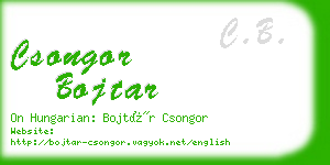 csongor bojtar business card